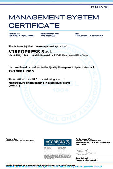 Qualitätszertifizierung ISO 9001:2015